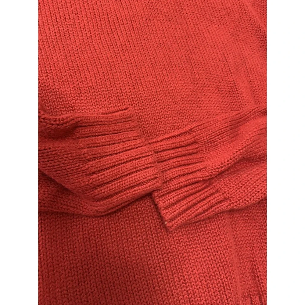 Ralph‎ Lauren Sweater Men's Large Po1o Pullover 100% Cotton Knit Red